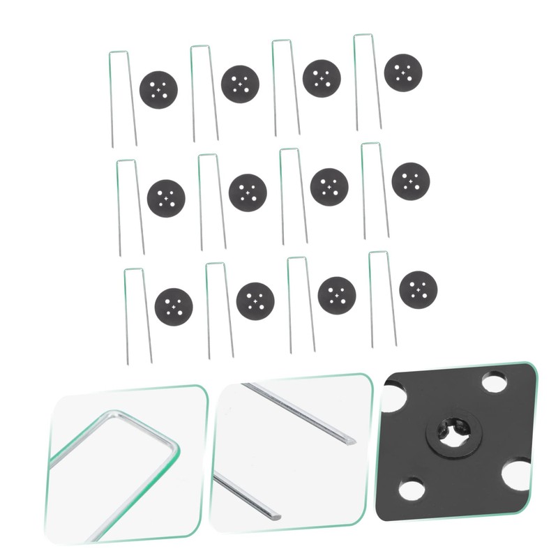 Levemolo 25 Sets U Shaped Ground Stakes with Gaskets for