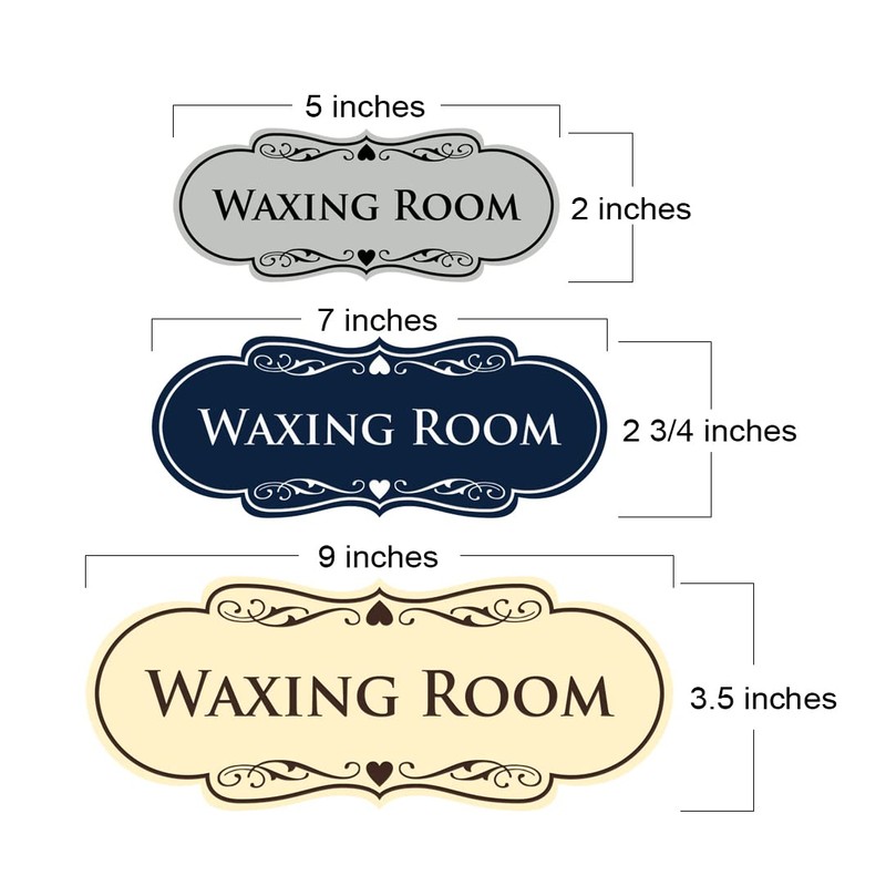 Designer Waxing Room Sign (Black /Gold) - Small