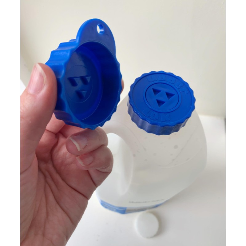 UdderLok - The Original Milk Bottle Lock - Blue Triangles