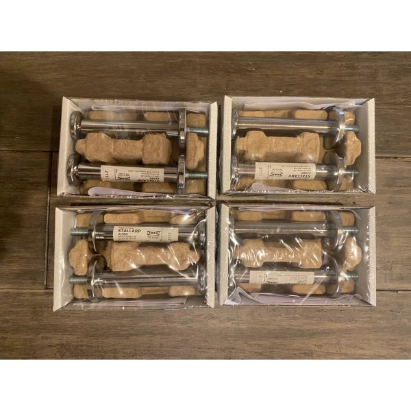 IKEA 8 Pack New ! IKEA STALLARP Furniture Leg Chrome