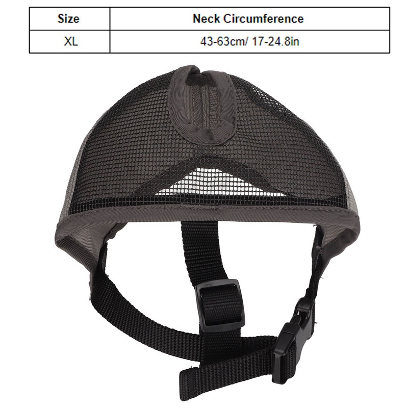 Adjustable Bulldog Mask Bite and Barking Dog Muzzle Eye Closed