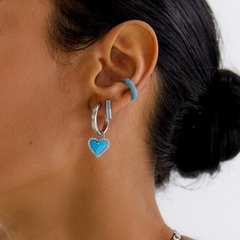 [POPTS] Mint pentagonal basic one-touch earrings OTE122520EWM stone color / [POPTS] 민트 오각 베이직 원터치 귀걸이 OTE122520EWM 스톤컬러