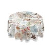 JUMBEAR Round Tablecloth Polyester Circular Table Cloth Beautiful Water Resistant