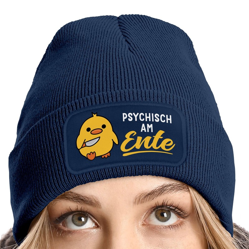 MoonWorks® Women's Beanie Patch Knitted Hat Saying Meme Funny Psychic