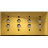 Unlacquered Polished Brass 4 Gang Push Button Light Switch Wall
