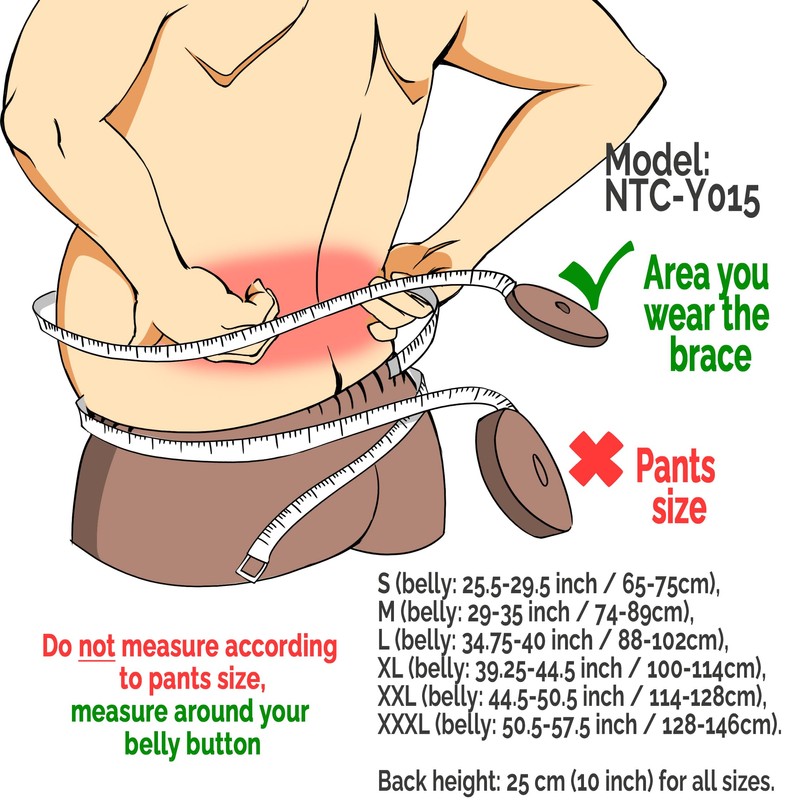 Neotech Care Adjustable Compression Back Brace Lumbar Support Belt, Beige,