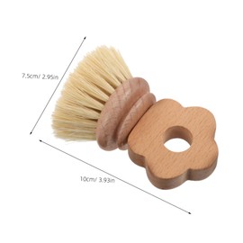 Beavorty Dish Brush: Palm Wooden Dish Scrubber Wood Scrub Sink Washing Kitchen Brush for Cleaning Vegetable Pots Bowls Ladles Basins