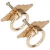 2 Pcs Antique Drawer Pulls Brass Chinese Antique Vintage Drawer
