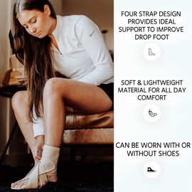 Dosh AFO Foot Drop Brace - Drop Foot Brace for Walking- AFO - Unisex (Left- One Size)