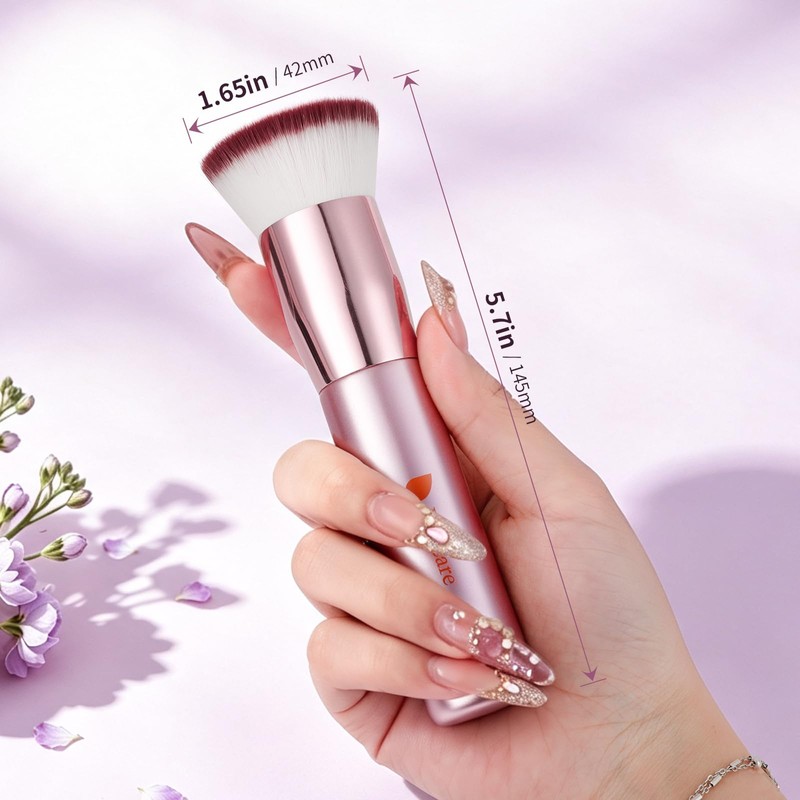 Foundation Brush,Flat Top Kabuki Brush Synthetic Professional Makeup Brush Liquid