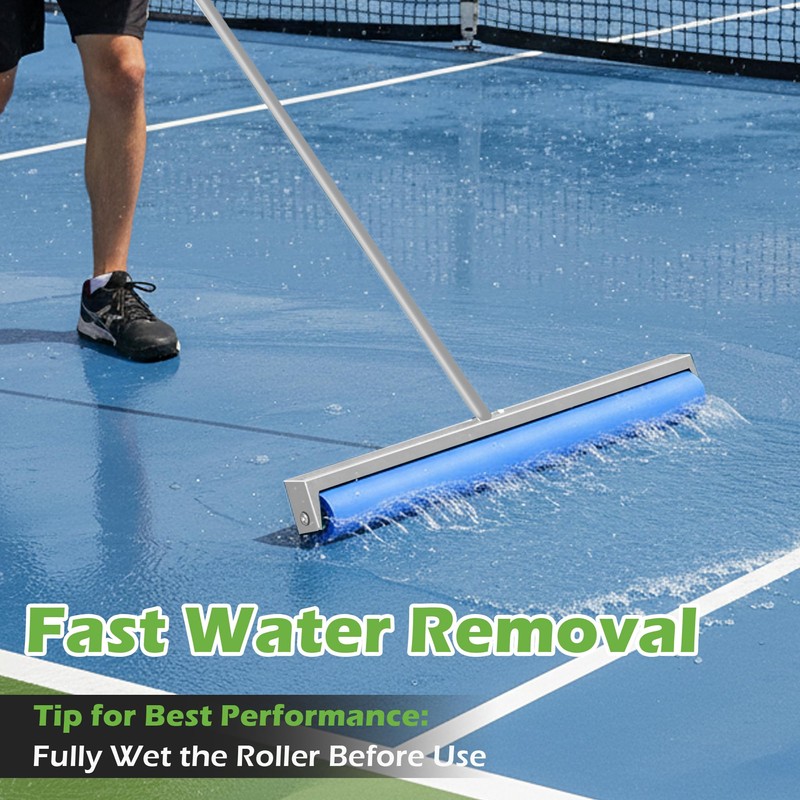 Tennis Court Squeegee, 38'' Foam Tennis Roller for Quick Clearing,
