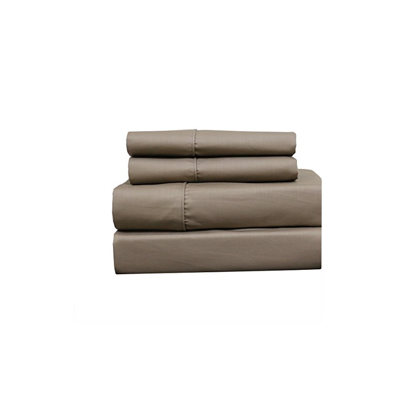 Solid Taupe Top Split King: Adjustable King Bed Size Sheets,