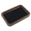 DSHOM Walnut Solid Wood Square Jewelry Display Valet Tray Dish