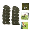 SUPVOX 12pcs PU Fake Leather Golf Iron Head Covers Reusable
