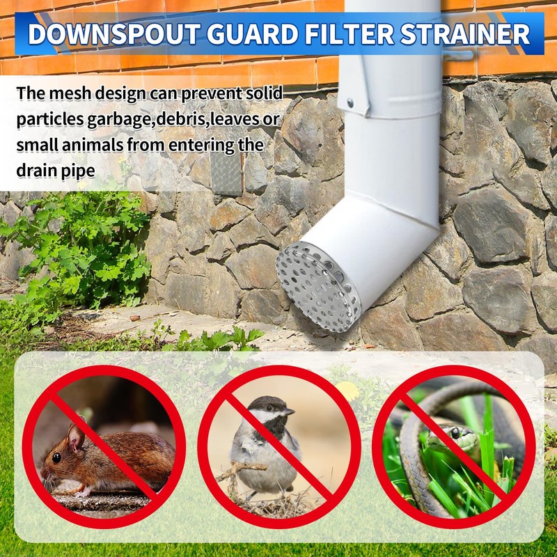 Boltigen 2PCS PVC Termination Mesh Screen Vent Covers, Stainless Steel