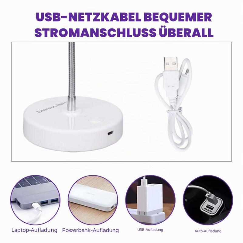 UV LED Nail Lamp, Portable 3W USB Nail Dryer Light