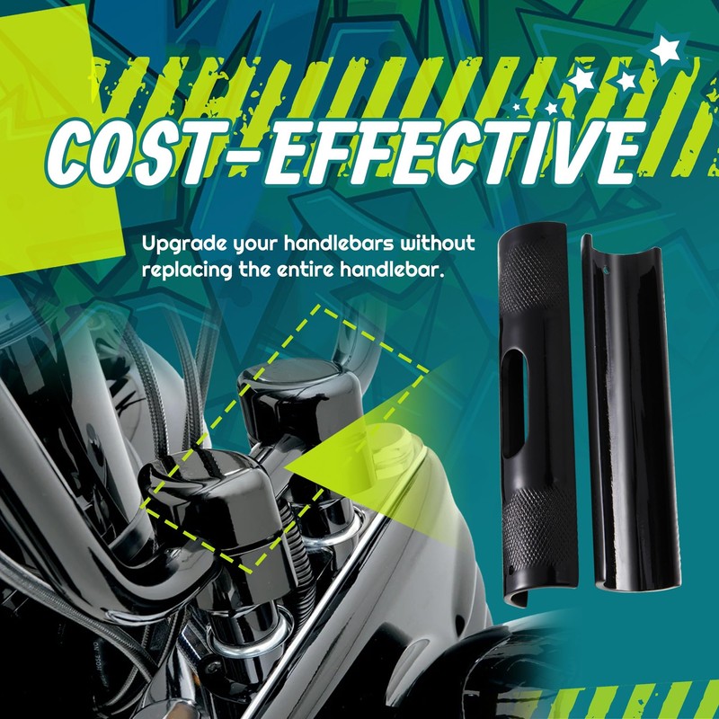 MoKitDora 1" to 1.25" Handlebar Riser Adapter for Harley 1"