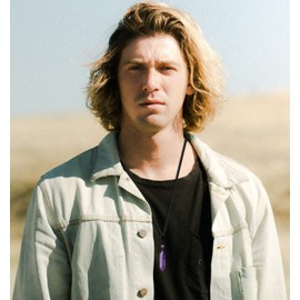 Amethyst Healing Crystal Necklace Adjustable Rope Natural Stone Point Hexagonal Tip Pendant Necklace Spiritual Reiki Quartz Gemstone Jewelry for Men Women