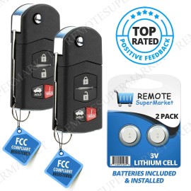 RemoteSuperMarket 2 For 2005 2006 2007 2008 Mazda 6 Sedan RX-8 Keyless Entry Flip Remote Key Fob