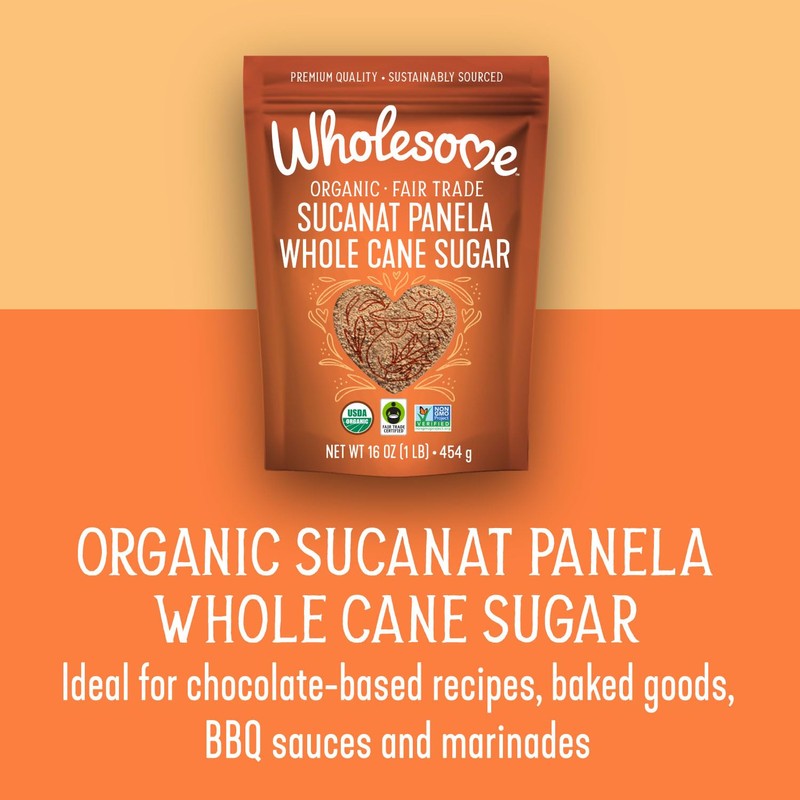 Wholesome Sweeteners 32-Ounce Organic Sucanat Panela Whole Cane Sugar, Fair