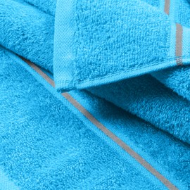 MyOwn Ultra Soft 6 Pack Cotton Towel Set, Contains 2 Bath Towels 28x55 inch, 2 Hand Towels 16x24 inch & 2 Wash Coths 12x12 inch, Ideal Everyday use, Compact & Lightweight - Turquoise Blue