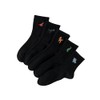 WDIRARA Men's 5 Pairs Dinosaur Embroidered Crew Socks Casual Cartoon