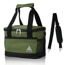 AND MYSELF Cooler Box, Small, Lightweight, Soft, Camping, Solo Camping, Cold Bag, 1.3/2.6/4.0 gal (5/10/15 L), Khaki, 1.3 gal (5 L)