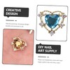 BIUDECO 5sets DIY Manicure Decor Gold Nail Rhinestones Charms Mixed
