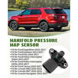 Hulyxayfave 5WK96848 Manifold Pressure MAP Sensor Fit for Ford Expedition Explorer Flex Taurus Police Interceptor Sedan Utility Lincoln MKS MKT Navigator 2010-2017