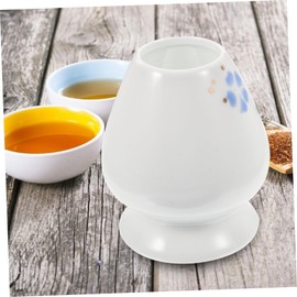 KICHOUSE Unique Ceramic Matcha Whisk Holder Japanese Style Matcha Tea Whisk Stand Matcha Powder Cup Accessory for Tea Ceremony