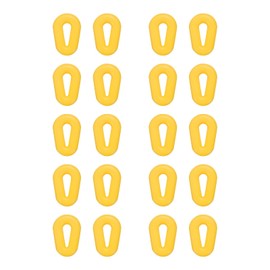 HARFINGTON 10 Pairs Glasses Ear Grip Silicone Hollow Type 14.4mm Eyeglasses Temple Grips Retainer Anti Slip Soft Eyeglass Ear Grips for Eyeglasses Sunglasses Sport Glasses, Yellow