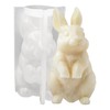 3D Rabbit Candle Silicone Molds Easter Bunny Resin Casting Mould