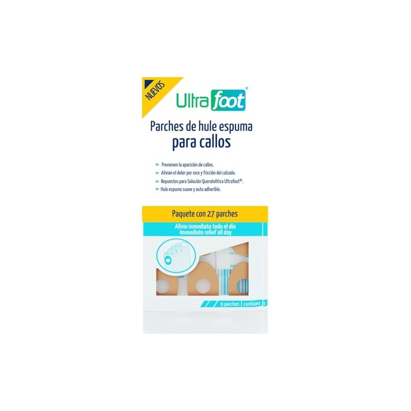 Parches de hule espuma para callos en los dedos de