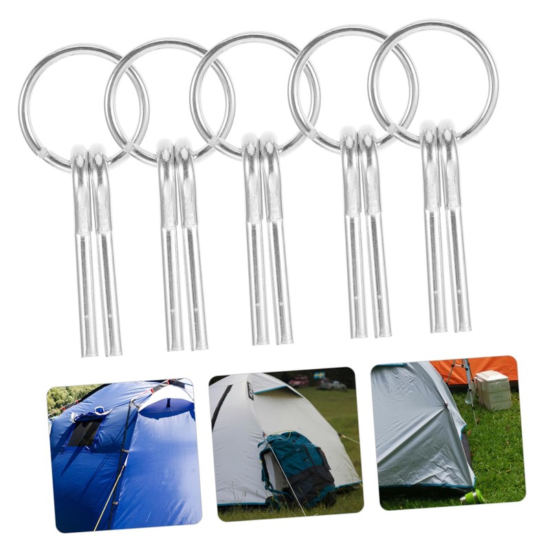 KOMBIUDA 10pcs Ground Anchor Heavy Duty Tent Pegs Camping Tent