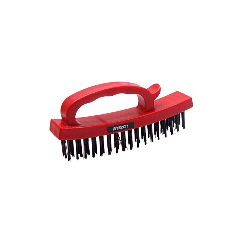 Amtech S3525 Easy-grip 4-row wire brush