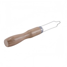 SYLEN Wooden Handle Button Hook Threader Tool For Sewing Button Fastening Clothing Operation And Daily Use