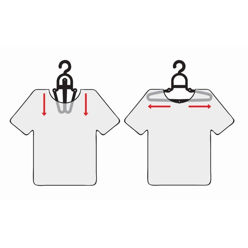 Ideaworks Set of 3 Shirt Saver Hangers, White/Grey, 31 x