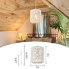 Plug in Pendant Light, Rattan Hanging Lights with Plug in