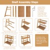 Kitchen Shelf Bamboo Cup Holder 2-Tier - Coffee & Tea