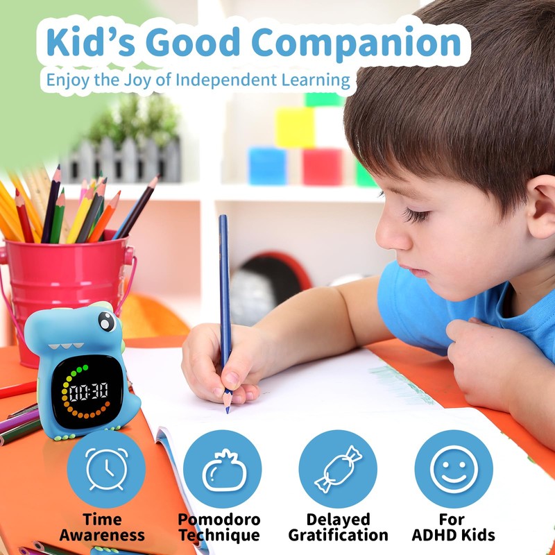 Visual Timer for Kids Toddler Timer Visual Countdown Pink Dinasuor