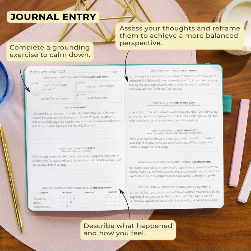 Clever Fox Mental Health & Anxiety Journal – Guided CBT