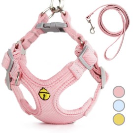 Miru pochi (ミルポッチ) Cat and Dog Harness, Small Dog Leash, Collar, Pet, Micro Dog, Stylish, Puppy, Small Dog, Dog, Body Harness, Leash Set, Soft, Easy to Attach, Softness, Won't Slip Off, Lightweight