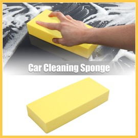 REPAIROCK 7" x 2.76" x 1.2" Car Wash Sponge Soft Sponge PVA Water Absorbing Foam Sponge for Car Washing Cleaning Yellow Auto Replacement Parts