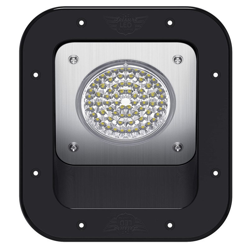 Leisure LED RV Exterior Flood Porch Utility Light - Black