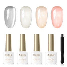 Silver Cat Eye Gel Nail Polish and Jelly Gel Polish Set