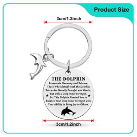 Heigebi Dolphin Keychain Dolphin Lovers Gifts Inspiration Gift for Friend Dolphin Jewelry for Women Men Dolphin Themed Gifts Christmas Graduation Birthday Gift