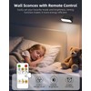 Battery Operated Wall Sconces Set of 2, Rechargeable LED Wall