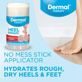 Dermal Therapy Heel Magic | Easy to Use Stick Applicator that Hydrates Rough, Dry Heels & Feet | 70g