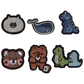 Iron on Patches Kids Adults 6 Pieces Embroidered Patches Sew on or Iron on Patches Set for Sew on or Iron on Clothes Dress Jeans Multicolor
