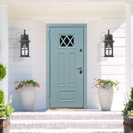 Darkaway Outdoor Wall Light Exterior Light Fixture with Water Ripple Glass, Aluminum Outside Lights Sconces Exterior Lighting for House Porch Patio Doorway Garage